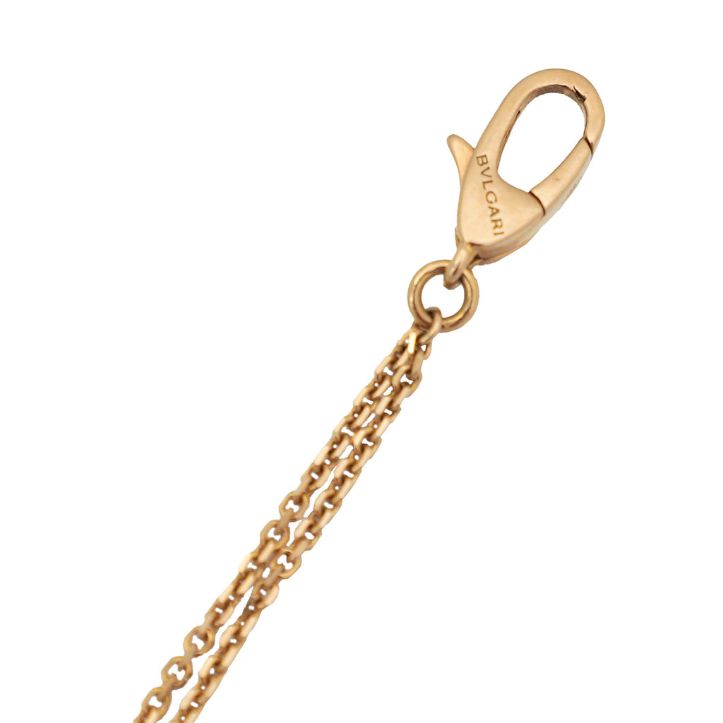 Bvlgari 18K Rose Gold Turquoise Diva's Dream Pendant Chain Bracelet