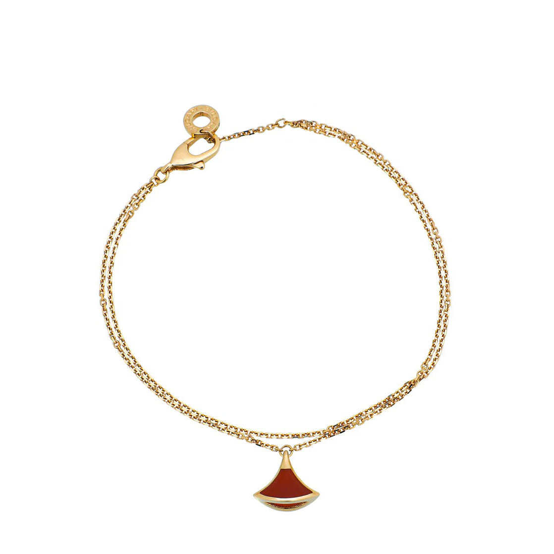 Bvlgari 18K Rose Gold Carnelian Diva's Dream Bracelet