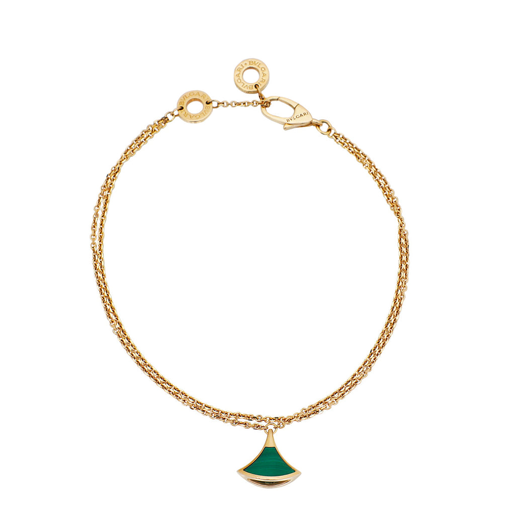 Bvlgari 18K Rose Gold Malachite Diva's Dream Bracelet