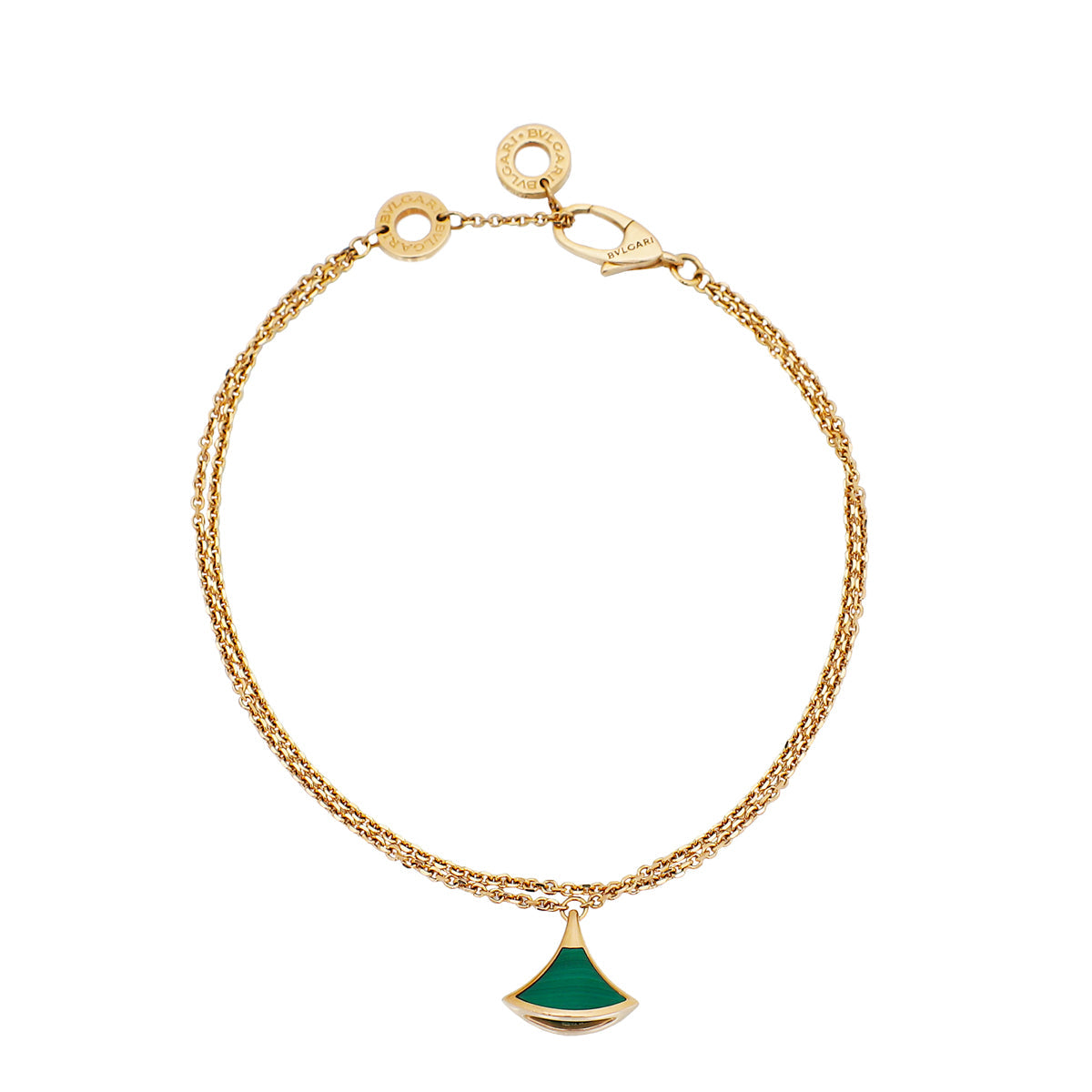 Bvlgari 18K Rose Gold Malachite Diva's Dream Bracelet