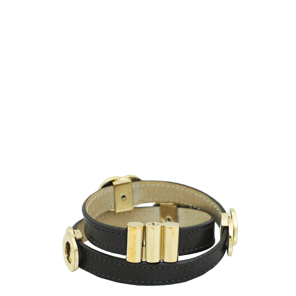 Bvlgari Chocolate Brown Double Coiled Bracelet