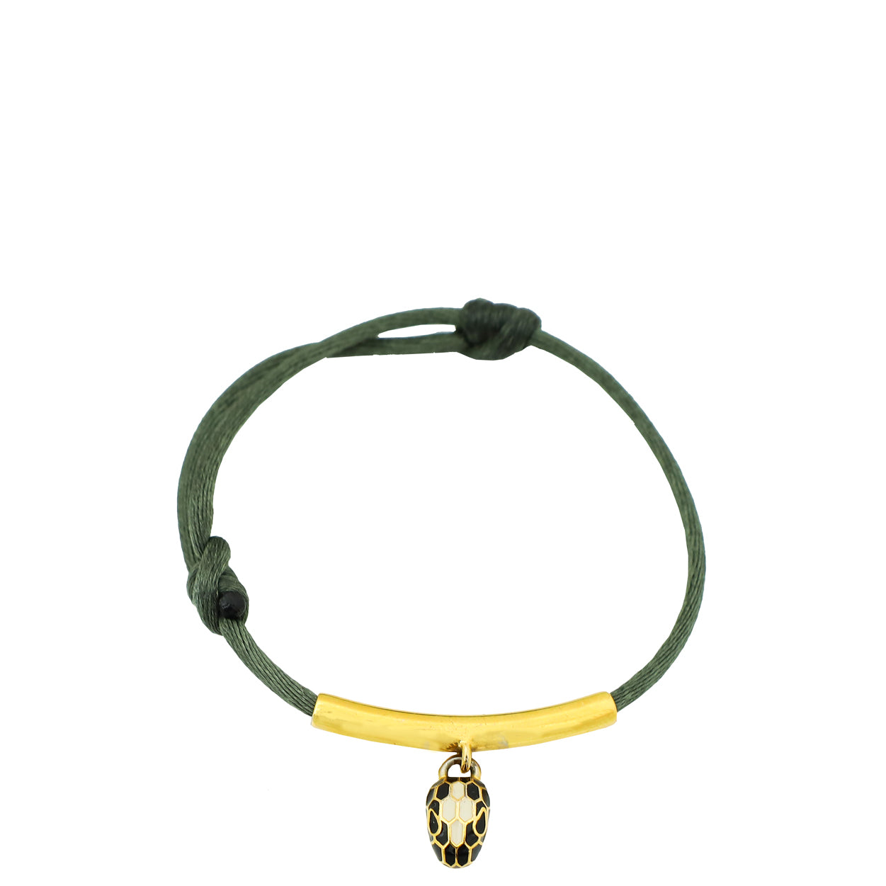 Bvlgari Army Green Serpenti Forever Cord Bracelet