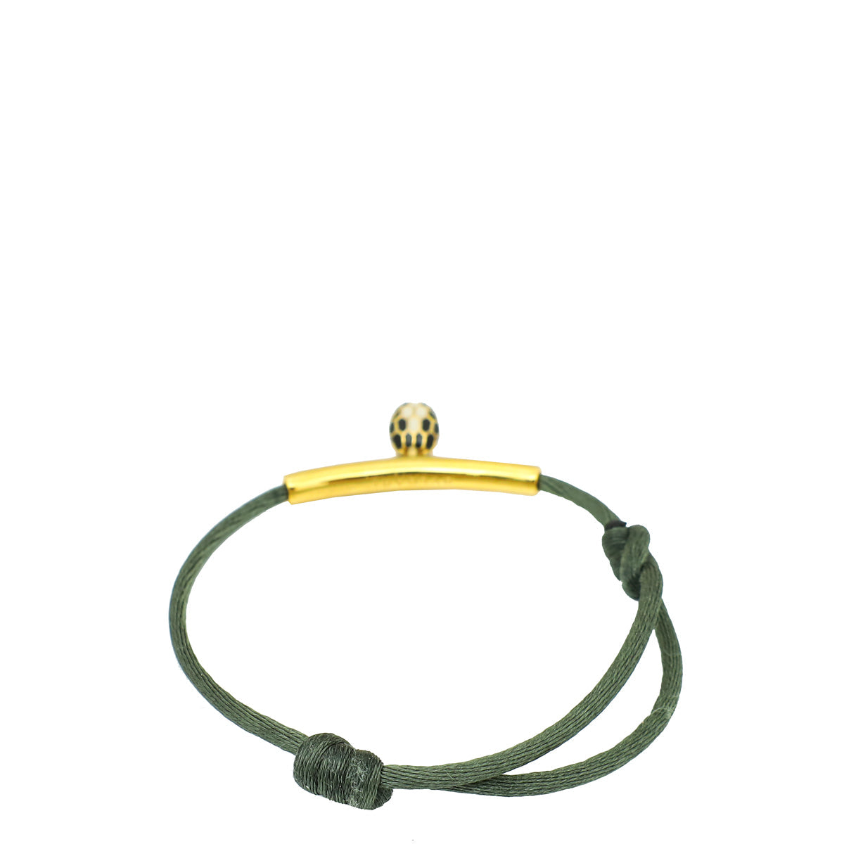 Bvlgari Army Green Serpenti Forever Cord Bracelet