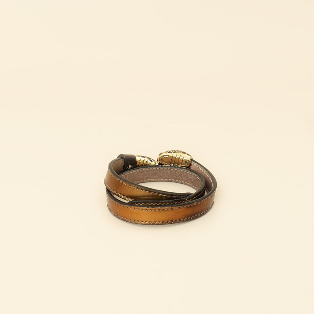 Bvlgari Bronze Serpenti Forever Double Tour Bracelet
