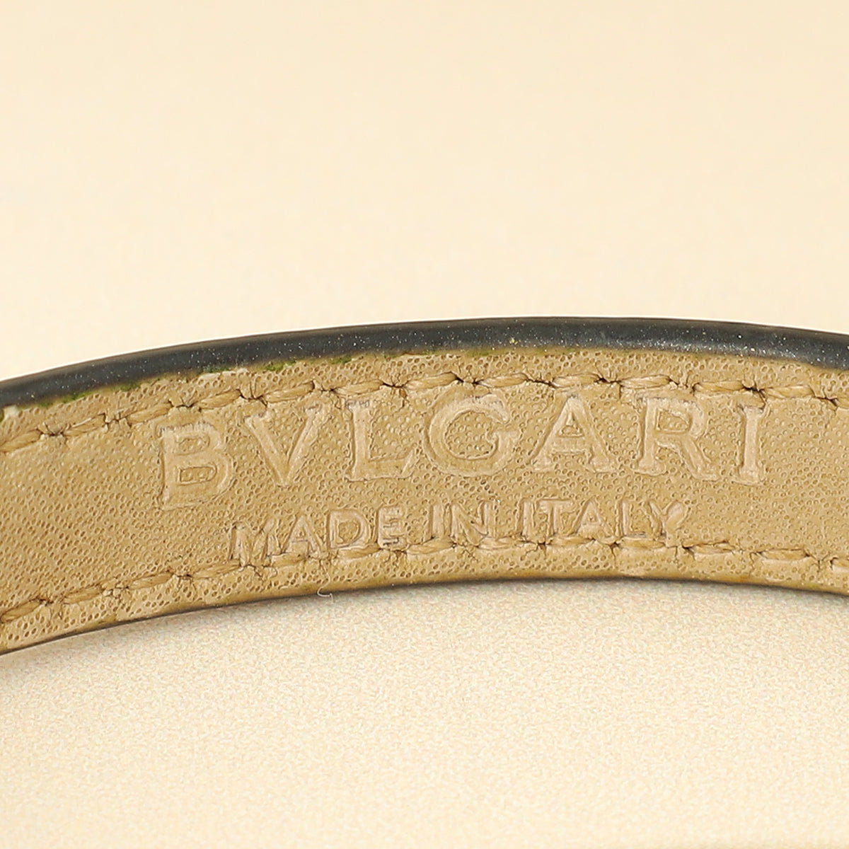 Bvlgari Emerald Green Serpenti Forever Leather Bracelet