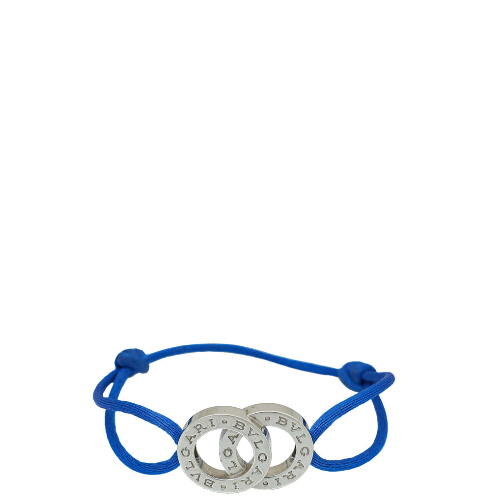 Bvlgari Sterling Silver Fortuna Interlocking Cord Bracelet