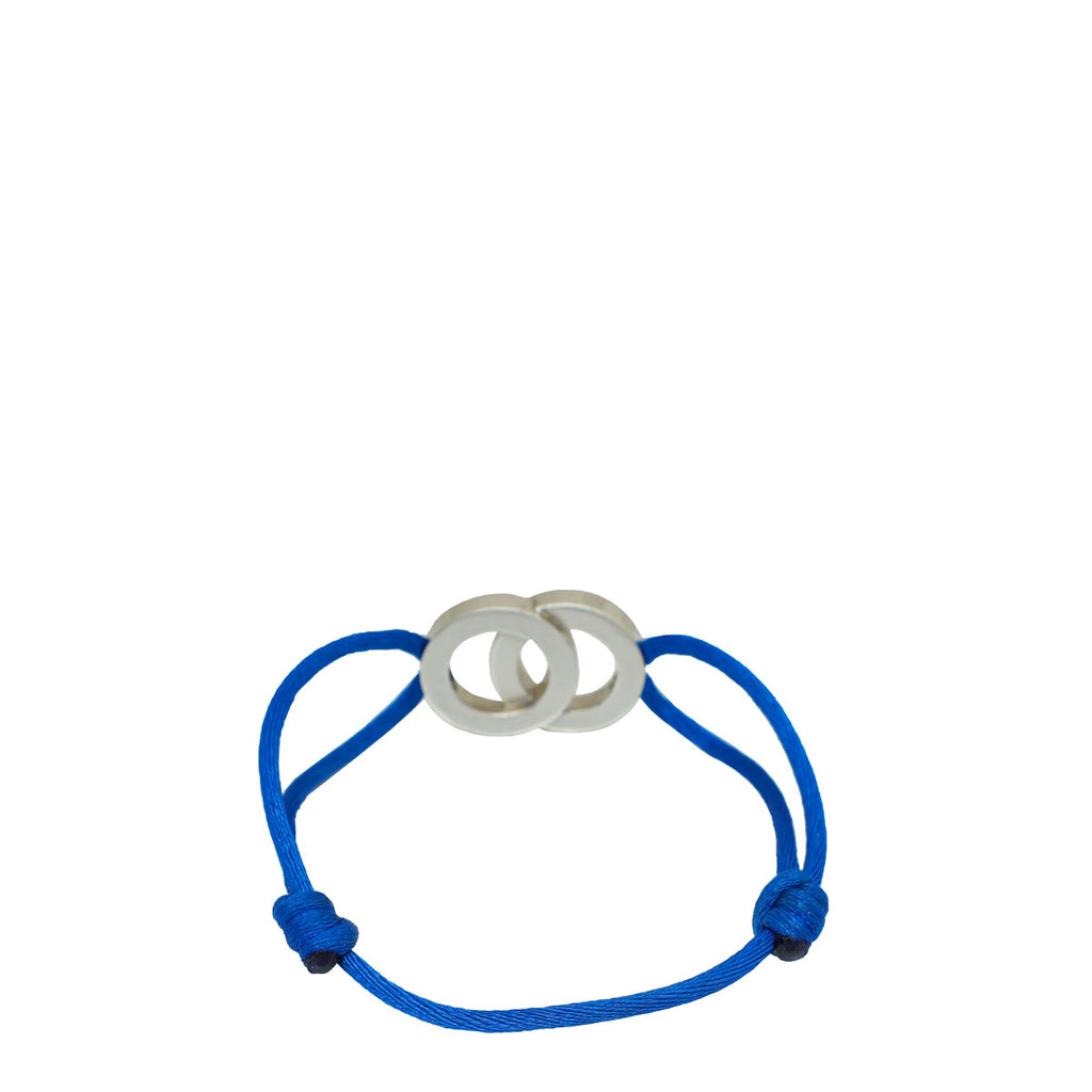 Bvlgari Sterling Silver Fortuna Interlocking Cord Bracelet