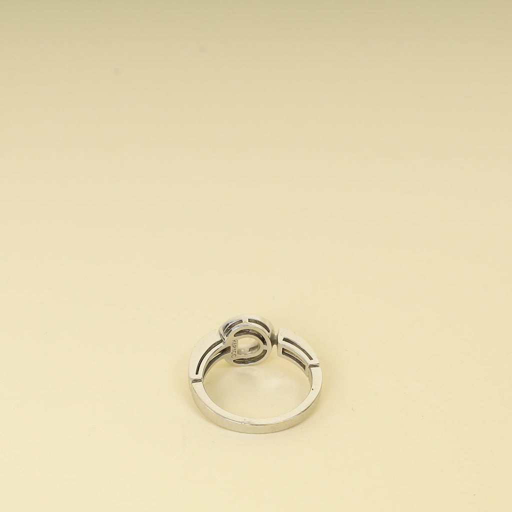 Bvlgari 18K White Gold Diamond Bvlgari Ring 52