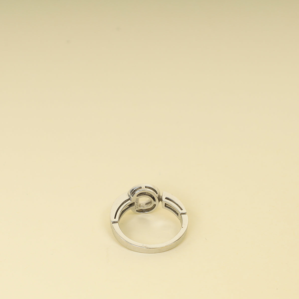 Bvlgari 18K White Gold Diamond Bvlgari Ring 52