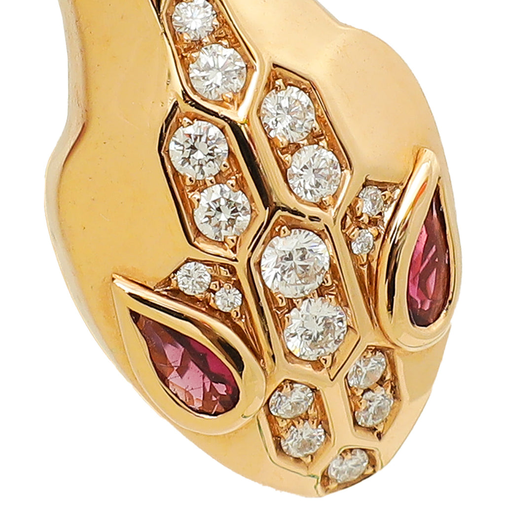 Bvlgari 18K Pink Gold  Rubellite Serpenti Seduttori Small Bracelet
