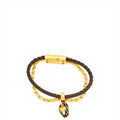 Bvlgari Metallic Chocolate Serpenti Forever Braided Chain Bracelet