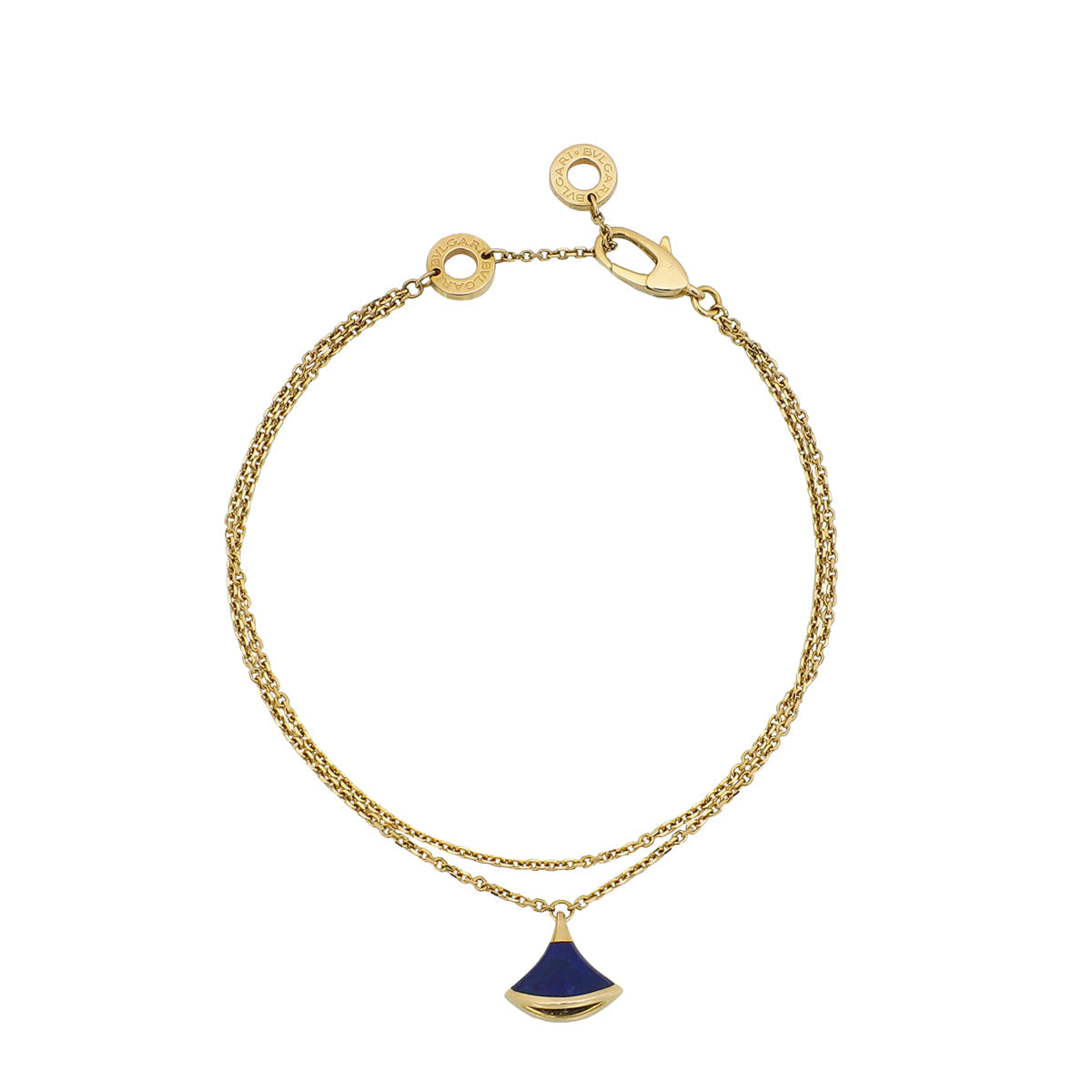 Bvlgari 18K Yellow Gold Lapiz Lazuli Diva's Dream SM Bracelet