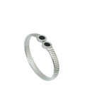 Bvlgari Steel Black Onyx Bvlgari Cuff Bracelet