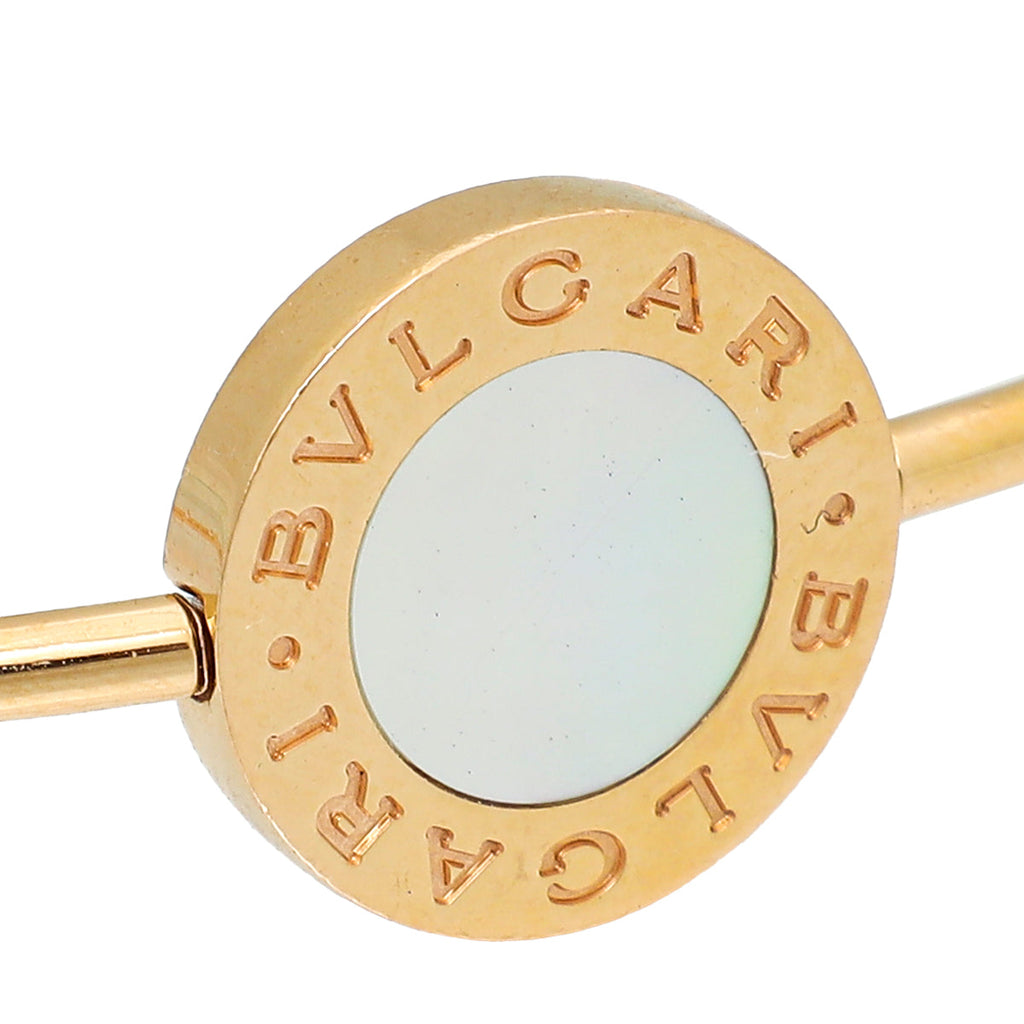 Bvlgari 18K Rose Gold MOP Bvlgari Wire Bracelet