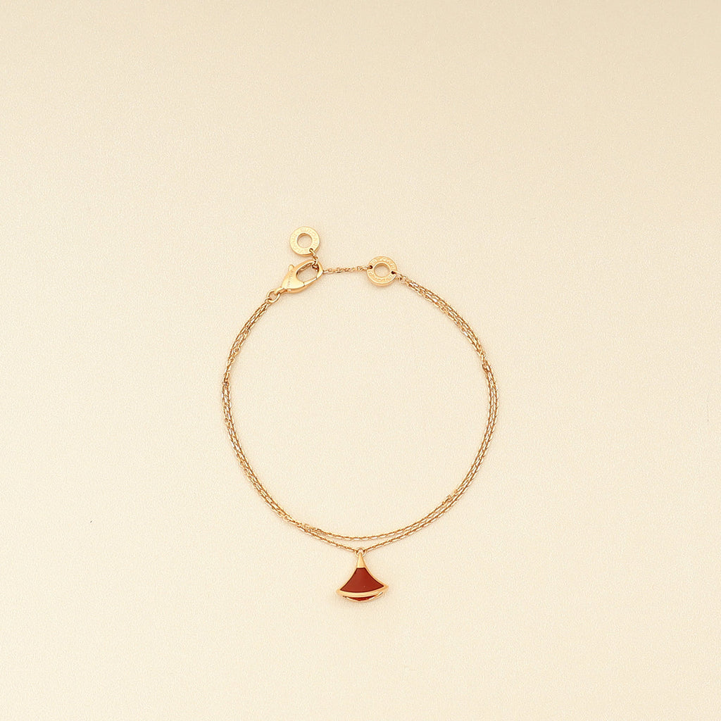 Bvlgari 18K Rose Gold Carnelian Diva's Dream Bracelet