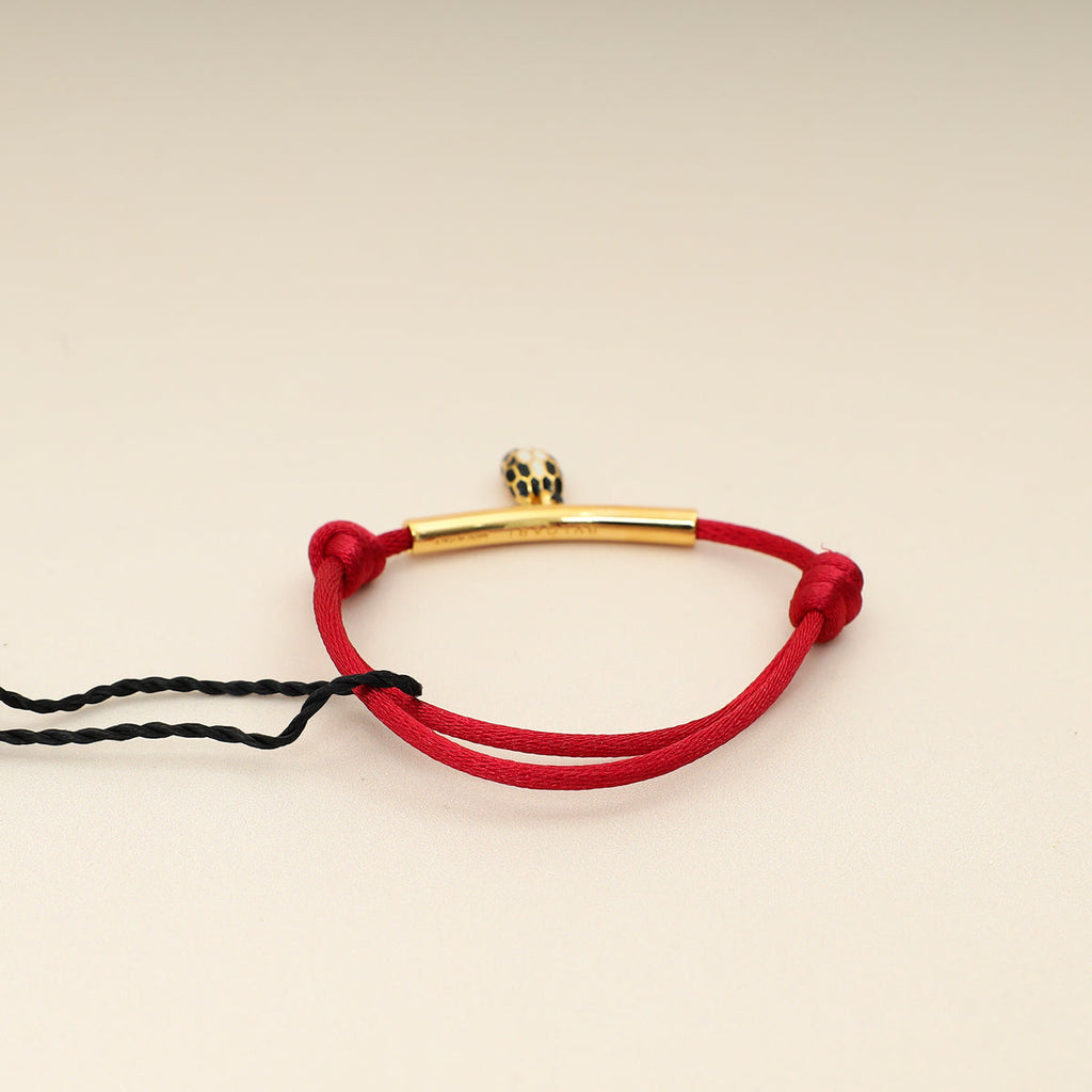 Bvlgari Ruby Red Serpenti Forever Cord Bracelet