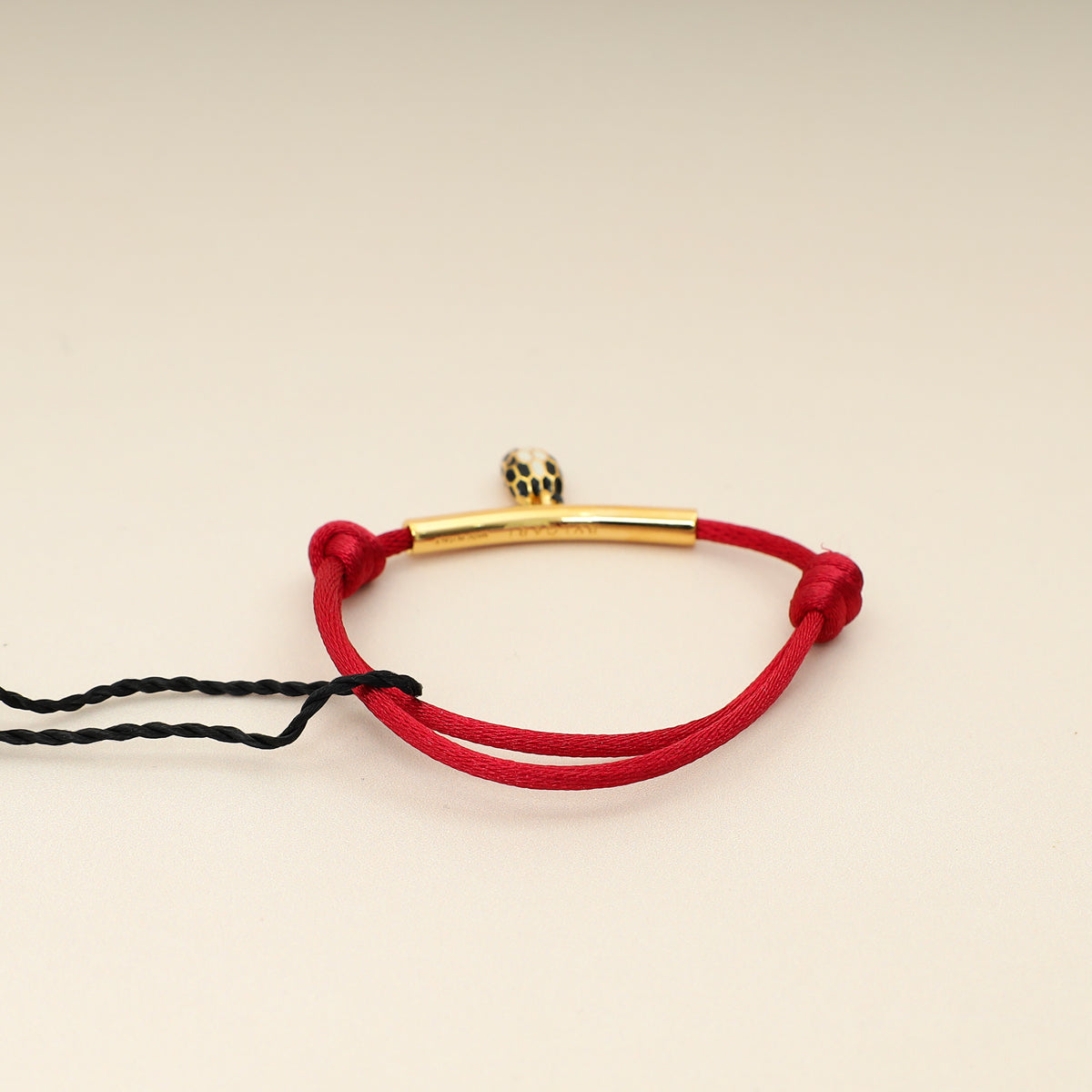 Bvlgari Ruby Red Serpenti Forever Cord Bracelet