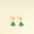 Bvlgari 18K Rose Gold Divas’ Dream Malachite Diamond Earrings