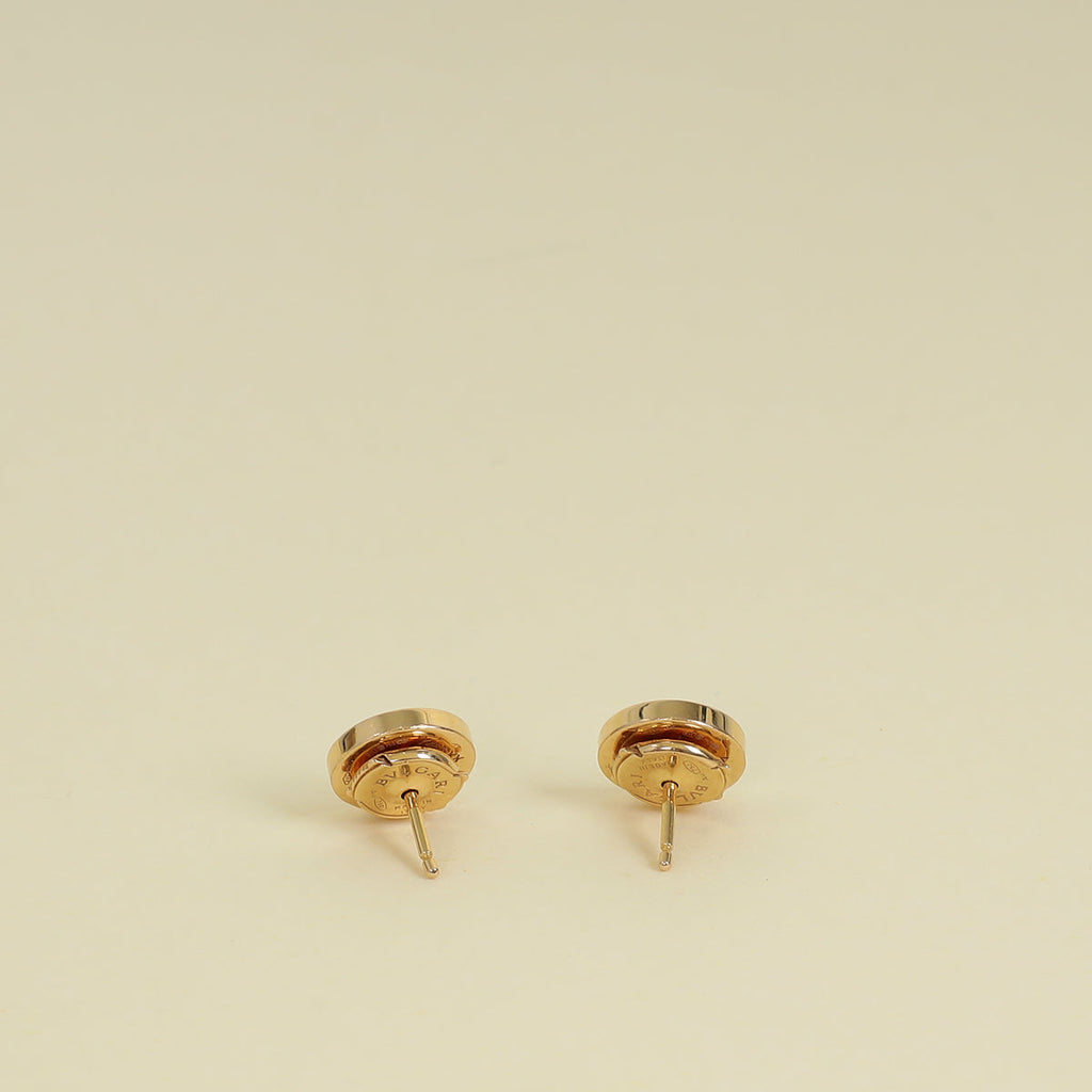 Bvlgari 18K Rose Gold Bvlgari Diamond Earrings