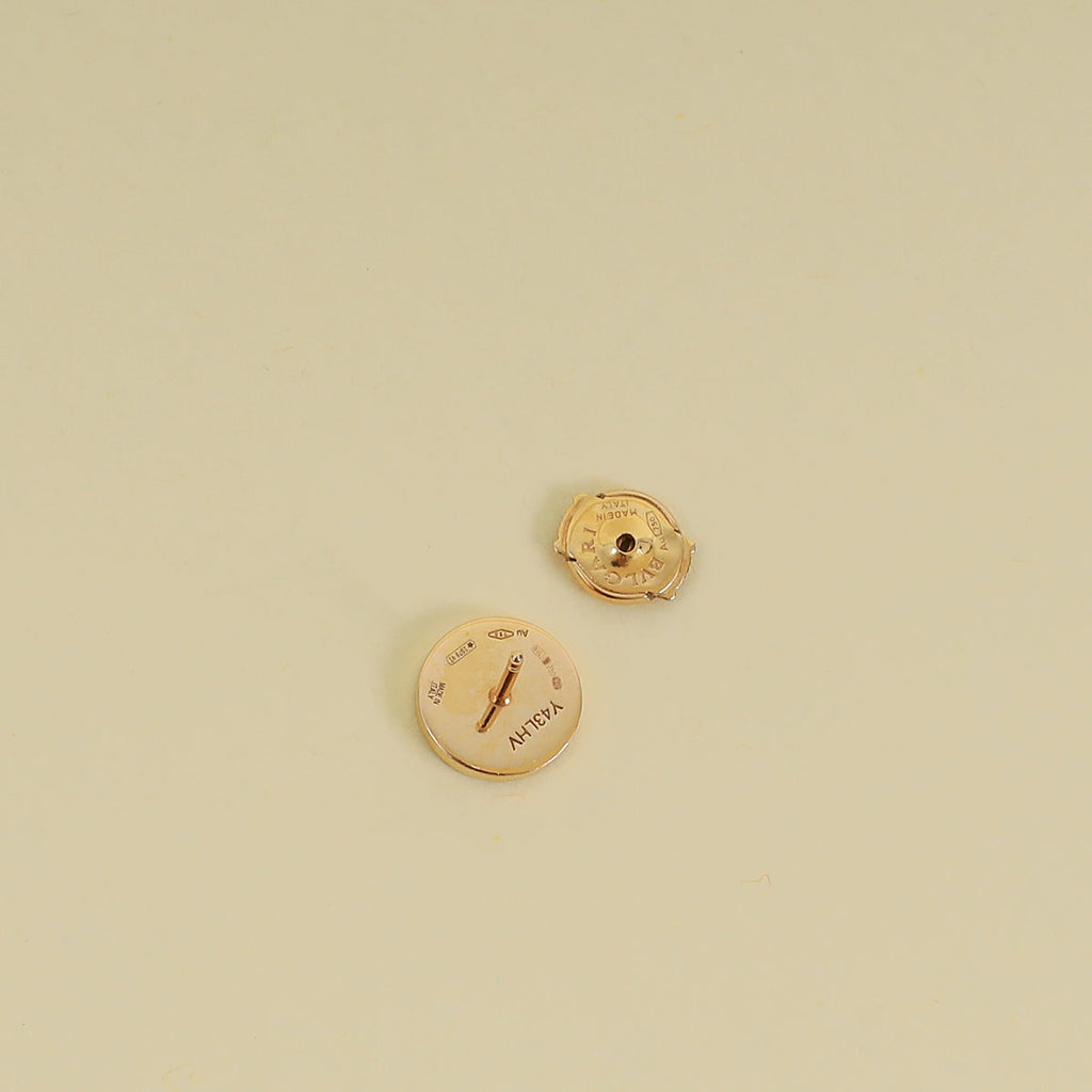 Bvlgari 18K Rose Gold Bvlgari Diamond Earrings