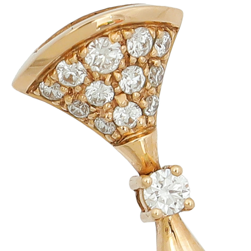 Bvlgari 18K Rose Gold Carnelian Diamond Diva's Dream Earrings