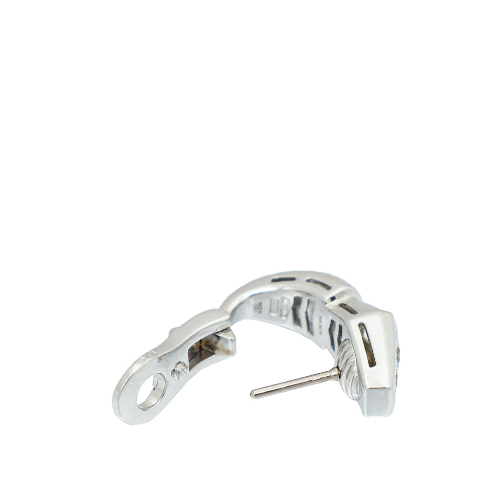 Bvlgari 18K White Gold Diamonds Serpenti Viper Earrings
