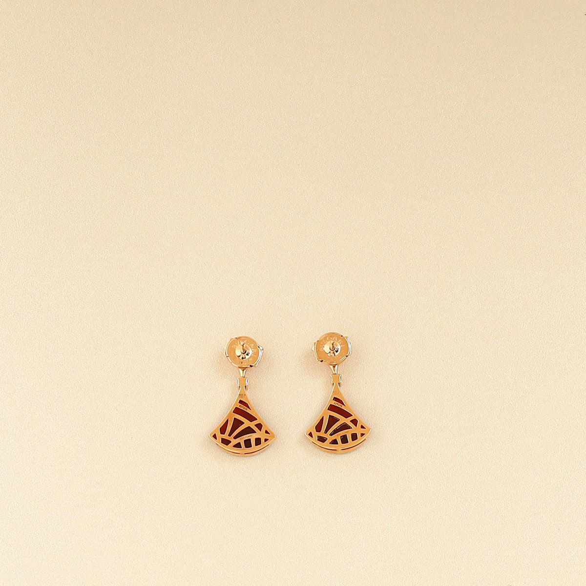 Bvlgari 18K Rose Gold Carnelian Diamond Diva's Dream Earrings