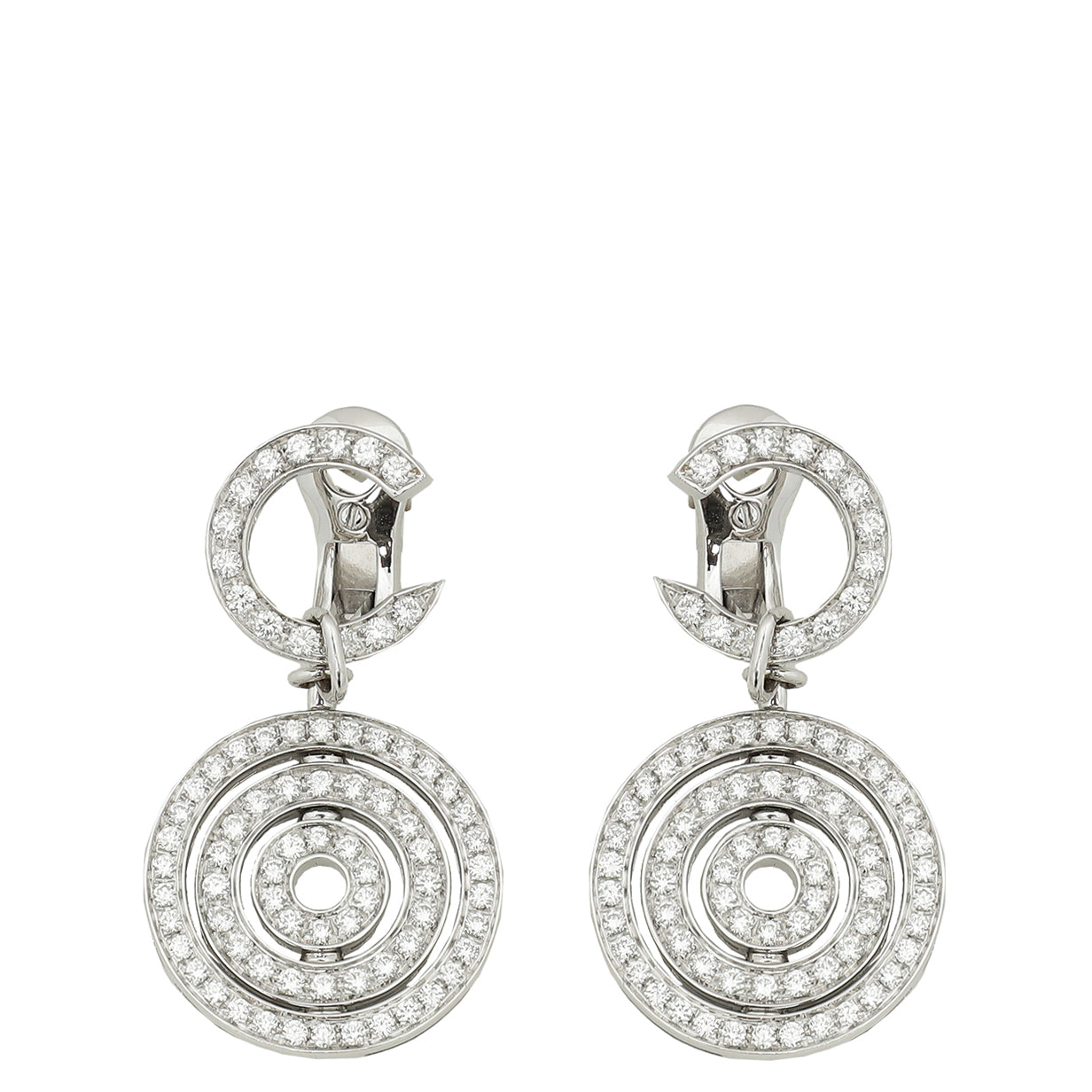 Bvlgari 18K White Gold Diamond Astrale Drop Earrings