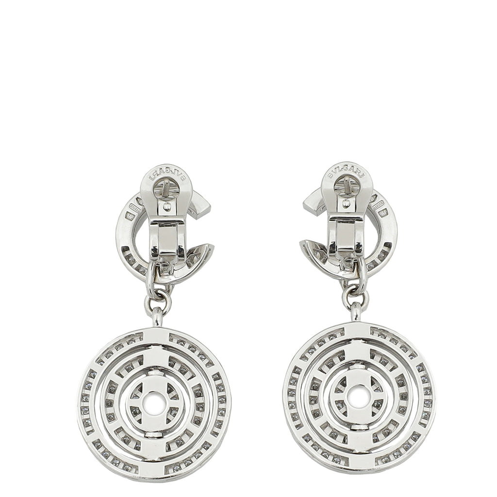 Bvlgari 18K White Gold Diamond Astrale Drop Earrings