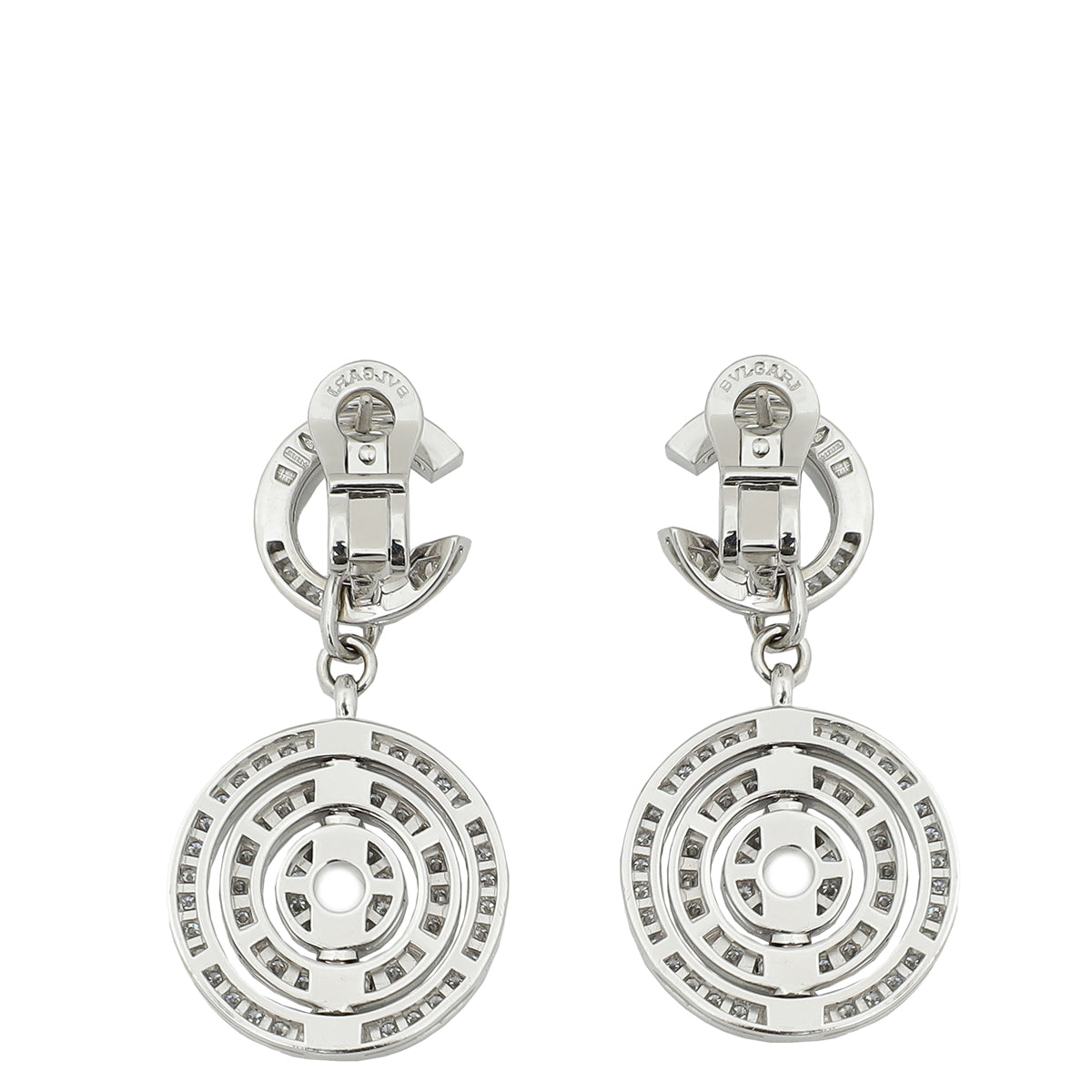 Bvlgari 18K White Gold Diamond Astrale Drop Earrings