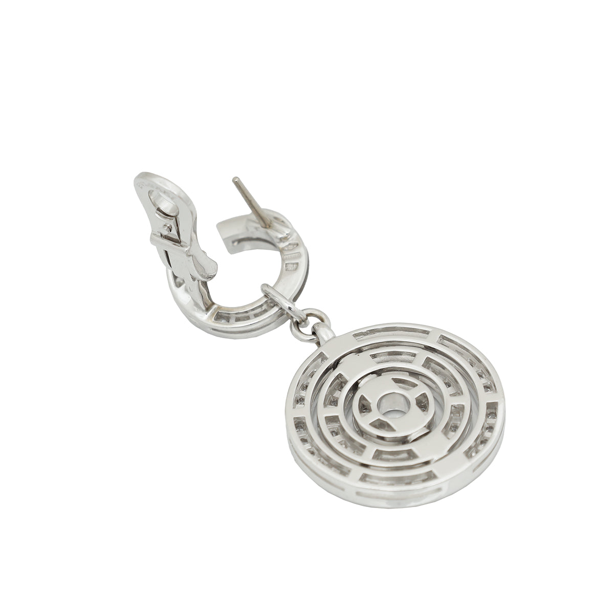 Bvlgari 18K White Gold Diamond Astrale Drop Earrings