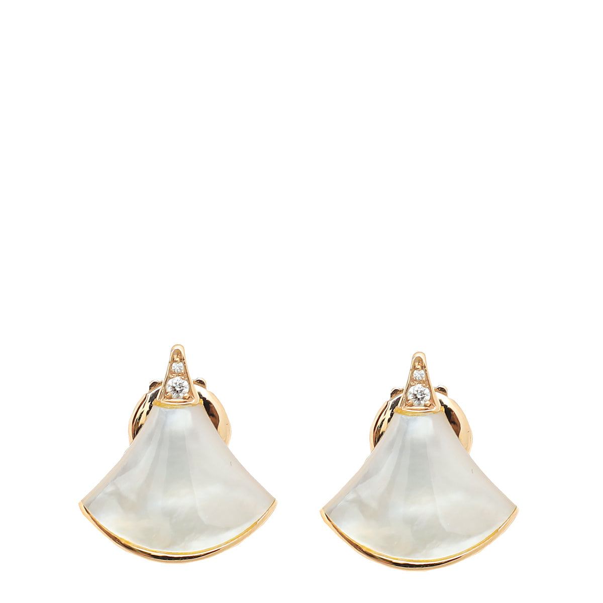 Bvlgari 18K Rose Gold MOP Diamond Diva's Dream Earrings