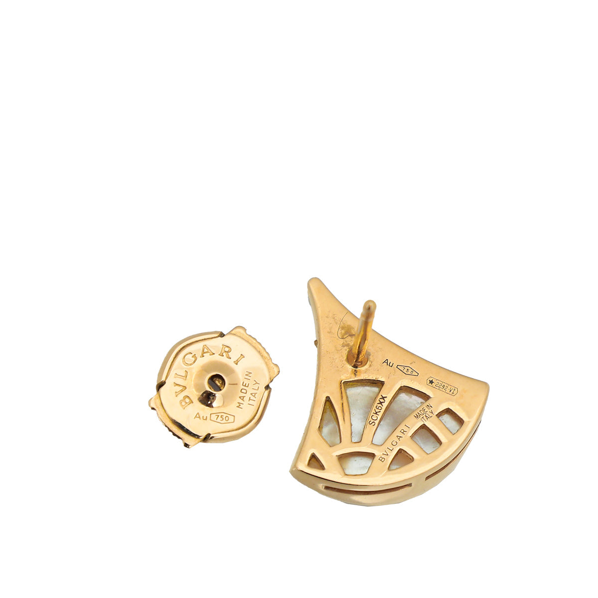 Bvlgari 18K Rose Gold MOP Diamond Diva's Dream Earrings