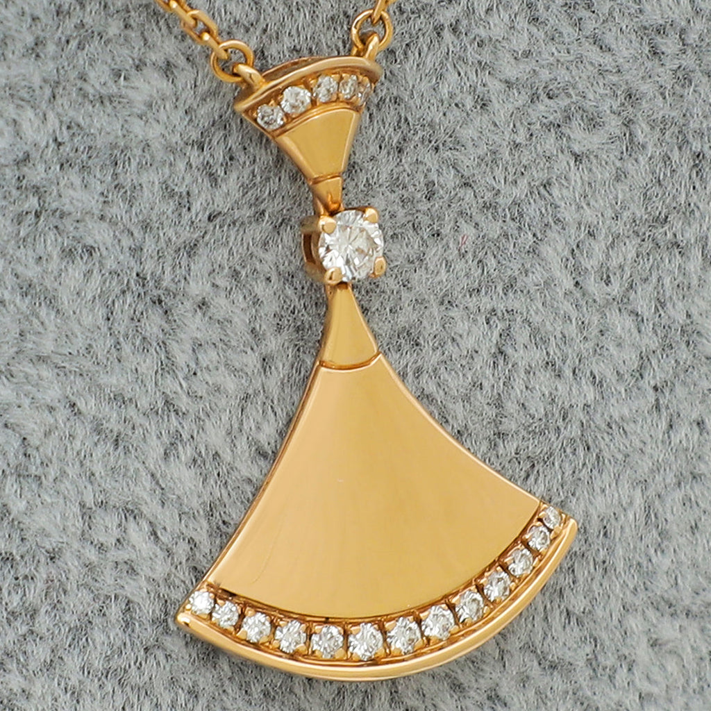 Bvlgari 18K Rose Gold Diamond Diva's Dream Necklace
