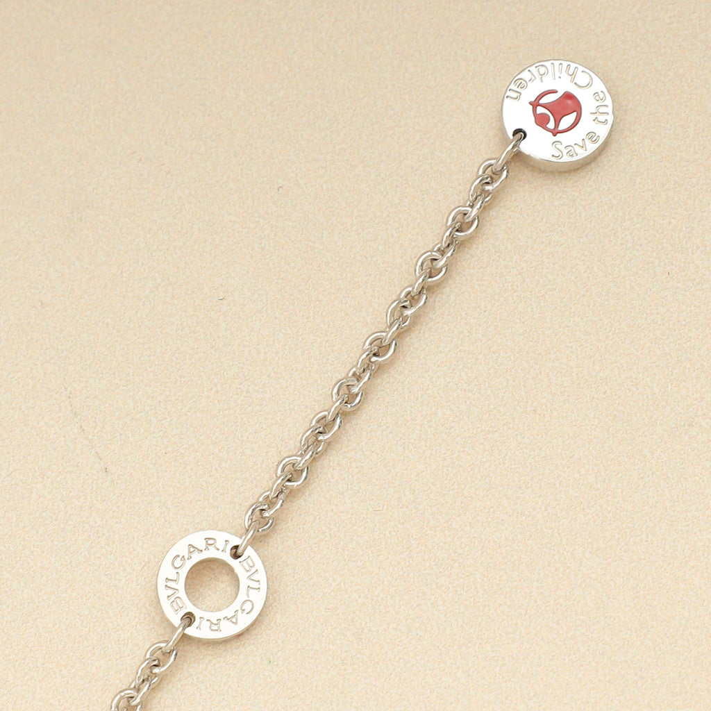 Bvlgari Sterling Silver Save The Children B Zero 1 Necklace