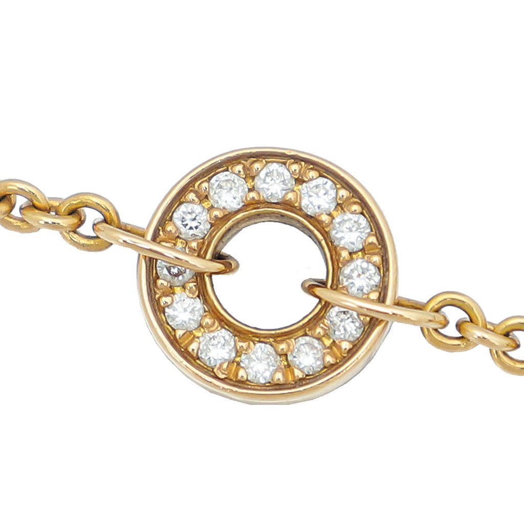 Bvlgari 18K Rose Gold Diamond White Ceramic B.Zero1 Station Necklace