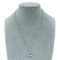 Bvlgari 18K White Gold Parentesi Topaz Diamonds Necklace
