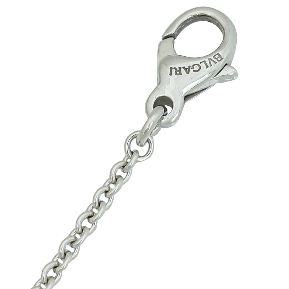 Bvlgari 18K White Gold Parentesi Topaz Diamonds Necklace