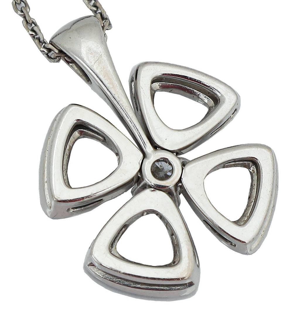 Bvlgari 18K White Gold Diamond Fiorever Necklace