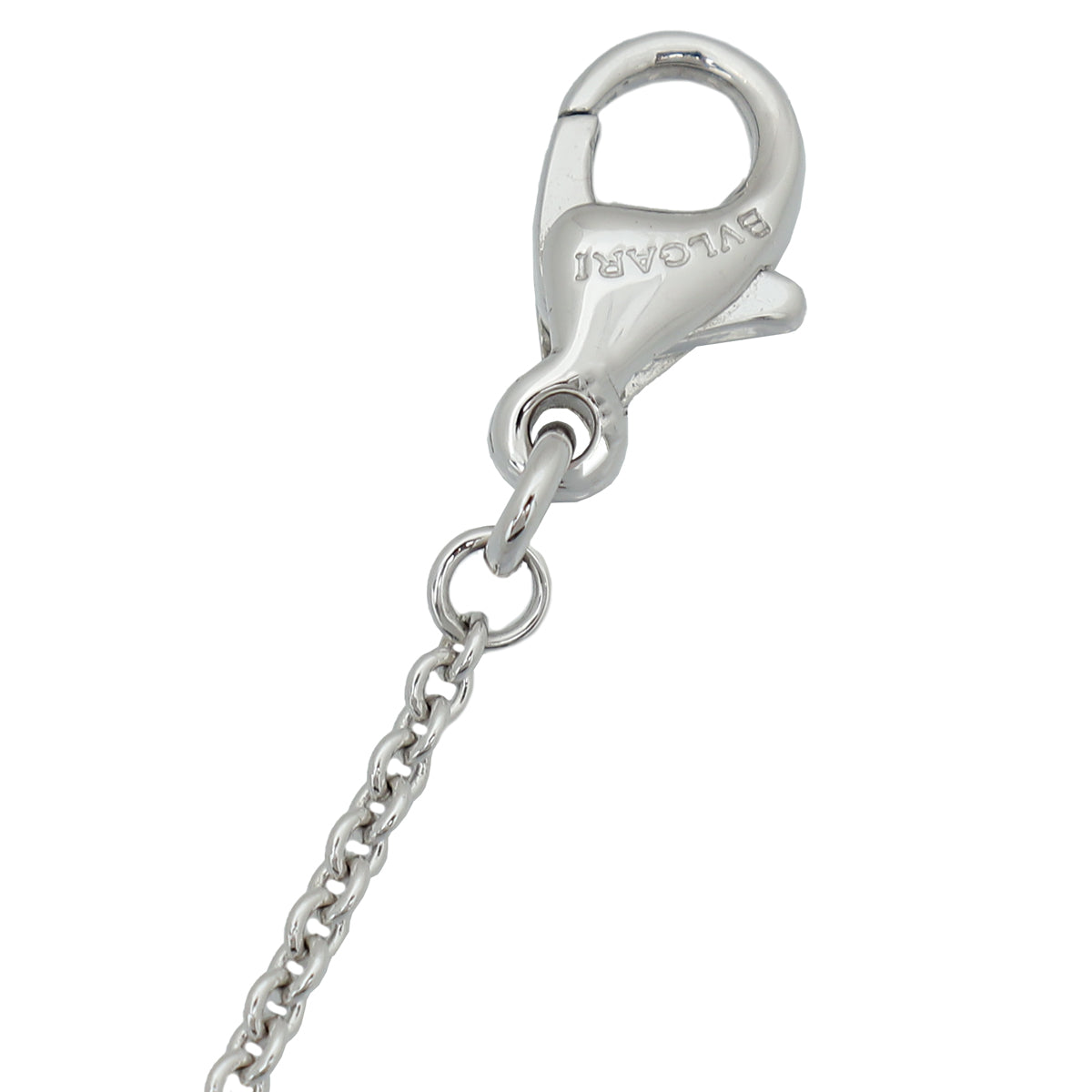 Bvlgari 18K White Gold Diamond B. Zero Lavalier Necklace