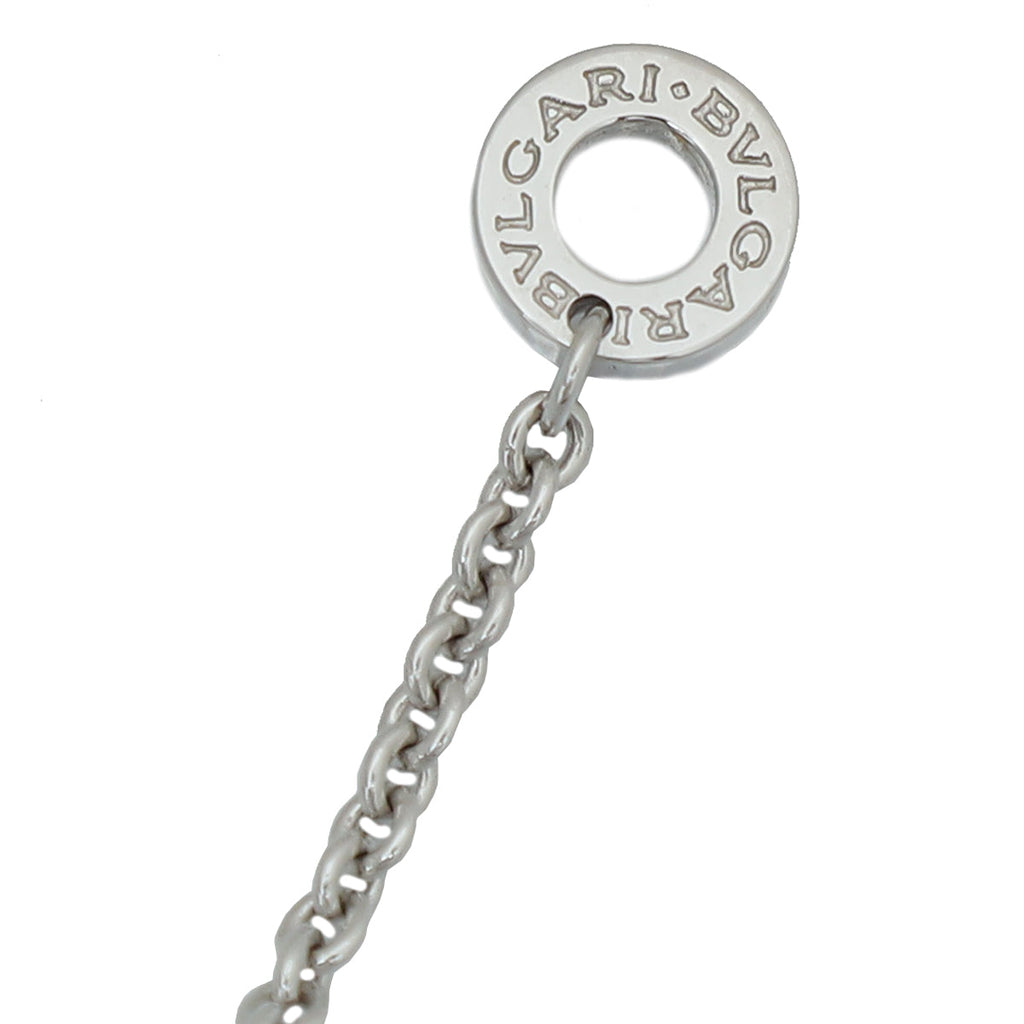 Bvlgari 18K White Gold Diamond B. Zero Lavalier Necklace