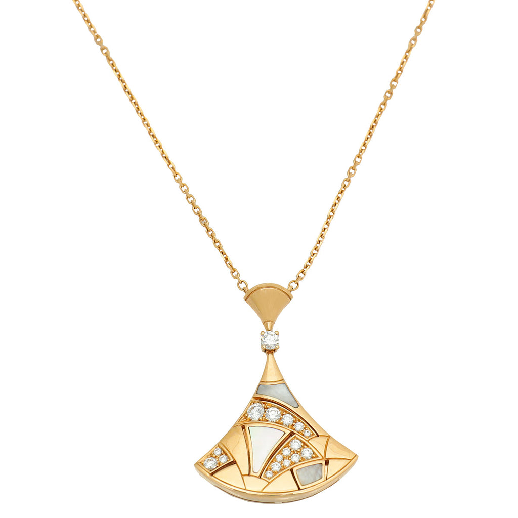 Bvlgari 18K Rose Gold Diamond MOP Diva's Dream Necklace