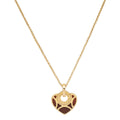 Bvlgari 18K Pink Gold Carnelian Cuore Heart Pendant Necklace