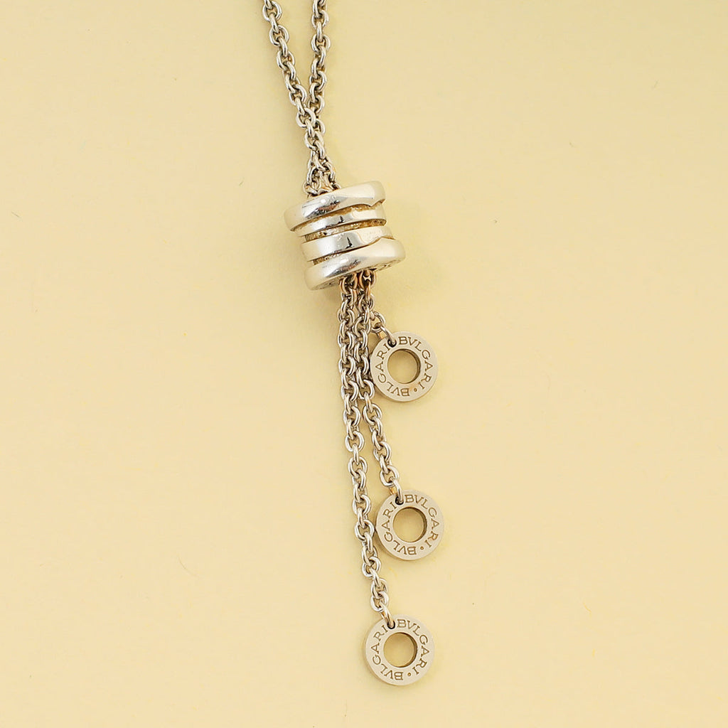 Bvlgari 18K White Gold B.Zero1 Station Necklace
