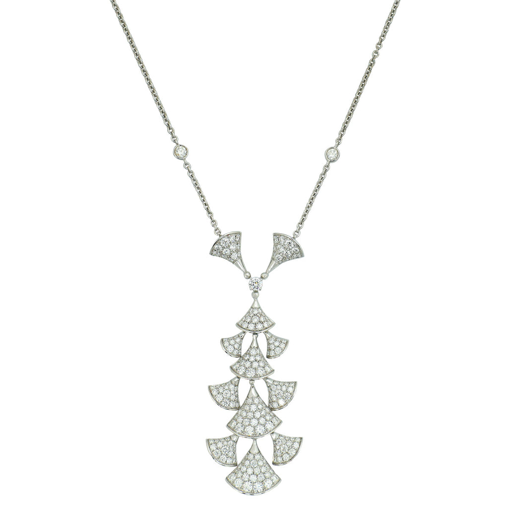 Bvlgari 18K White Gold Diamond Diva's Dream Necklace
