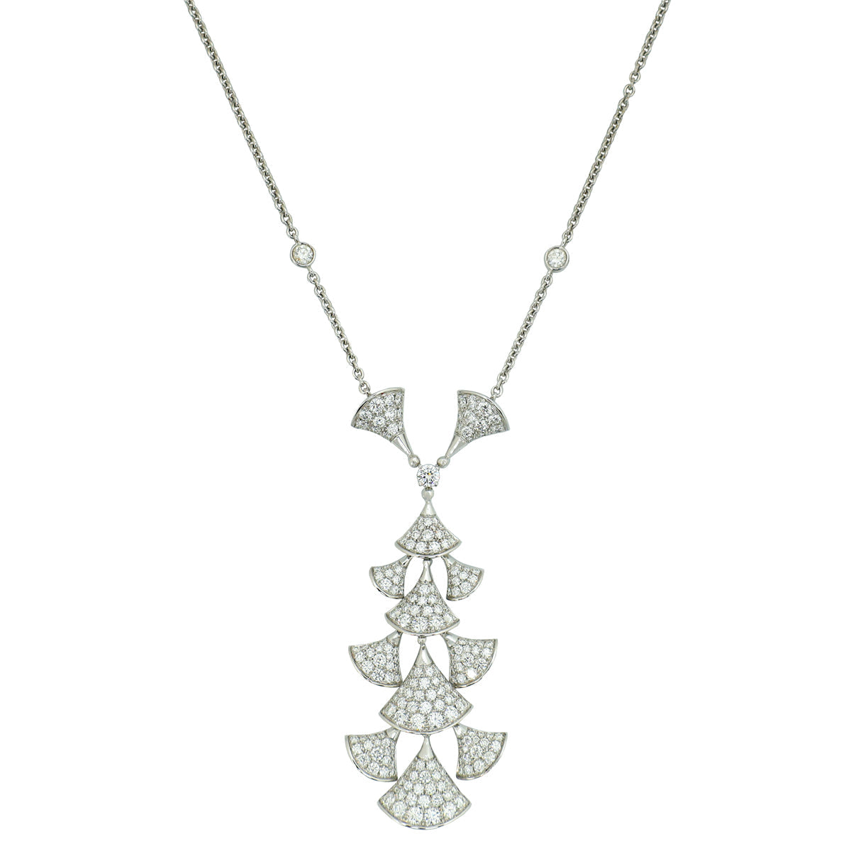 Bvlgari 18K White Gold Diamond Diva's Dream Necklace