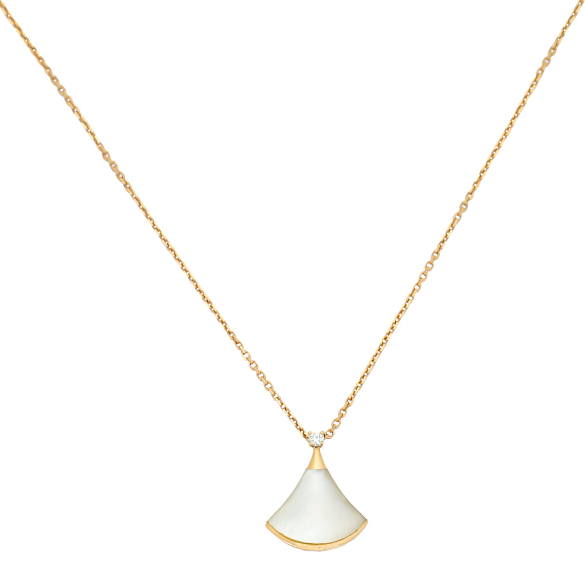Bvlgari 18K Rose Gold MOP Diamond Diva's Dream Pendant Necklace