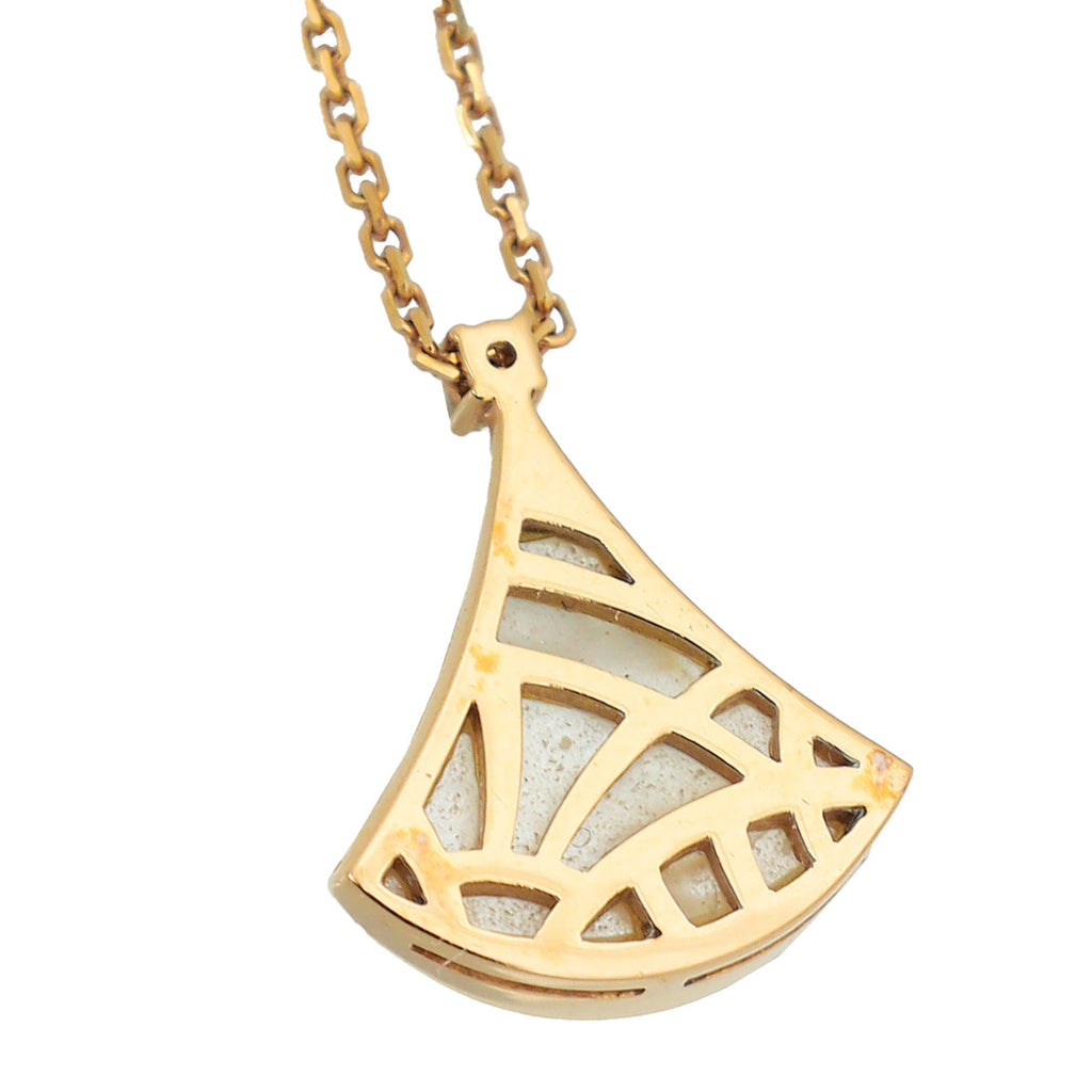 Bvlgari 18K Rose Gold MOP Diamond Diva's Dream Pendant Necklace