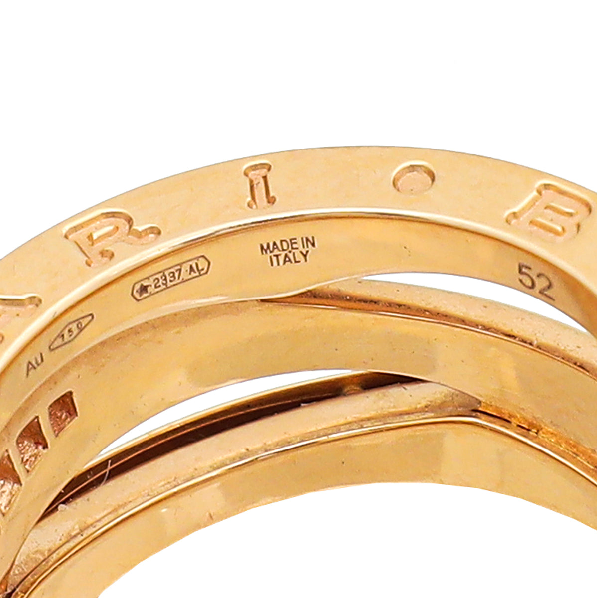 Bvlgari 18K Rose Gold B Zero 1 Legend Diamond Ring 52