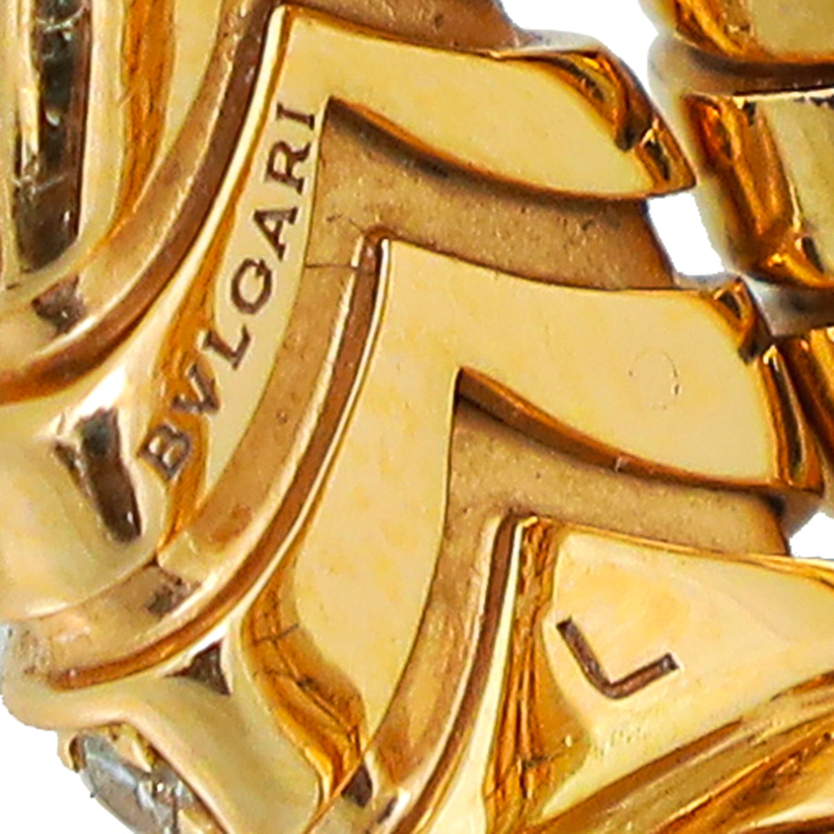 Bvlgari 18K Rose Gold Diamond Serpenti Tubogas Double Spiral Large Ring